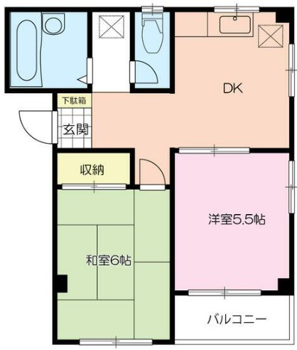 松戸市上本郷のマンションの間取り