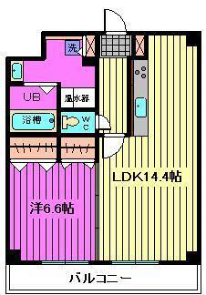 さいたま市浦和区岸町のマンションの間取り