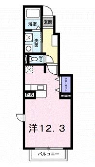 郡山市日和田町のアパートの間取り