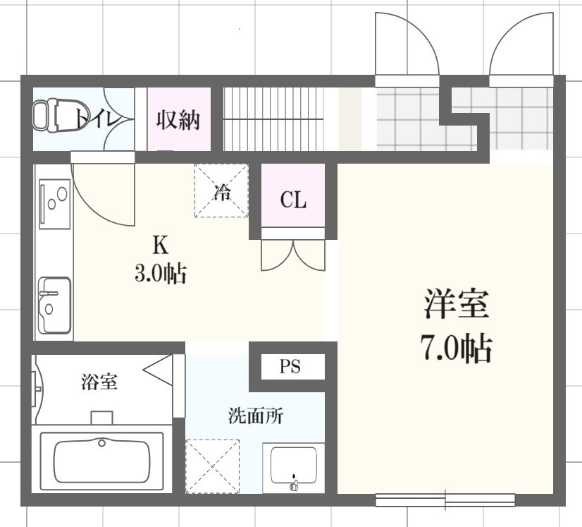 加古郡播磨町宮北のアパートの間取り