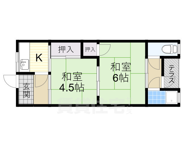 堺市堺区霞ヶ丘町のアパートの間取り