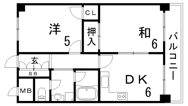 【弁天マンションの間取り】