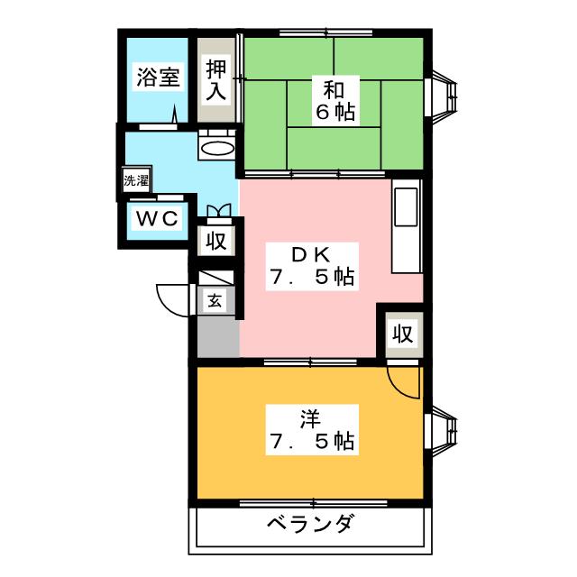 サンハイムＡ棟の間取り