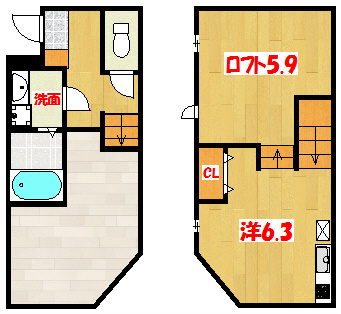 リュミエ越谷本町の間取り