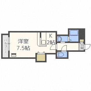 札幌市中央区南十八条西のマンションの間取り