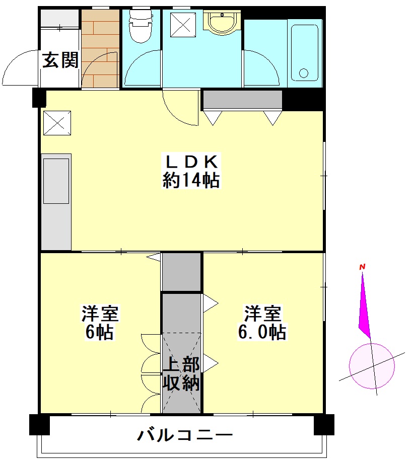 ガーデンフィール中央二番館の間取り