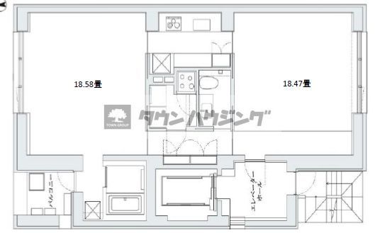 中央区湊のマンションの間取り