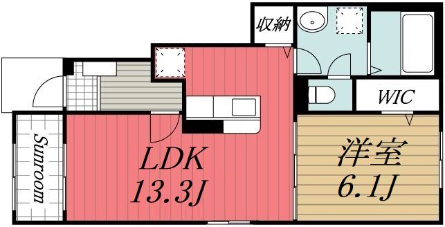 市原市青葉台のアパートの間取り