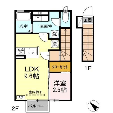 トリシア小山Wの間取り