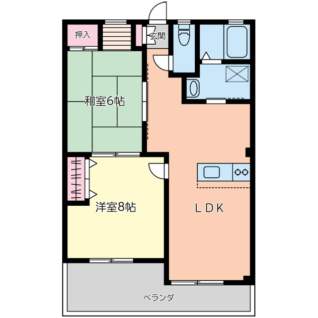 シャルマンオボカタの間取り