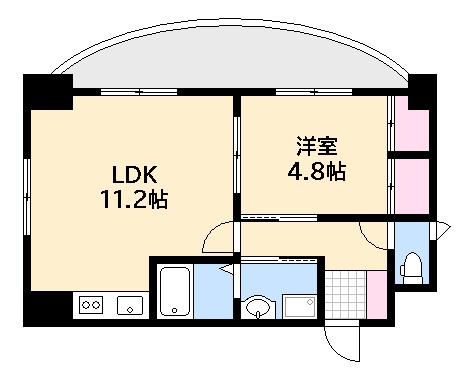 広島市西区三篠町のマンションの間取り