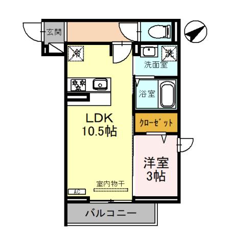 朝霞市東弁財のアパートの間取り