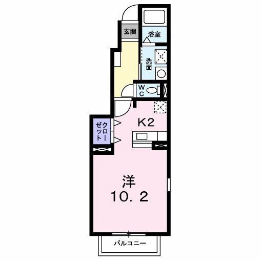 プリムローズ徳力新町Ｂの間取り