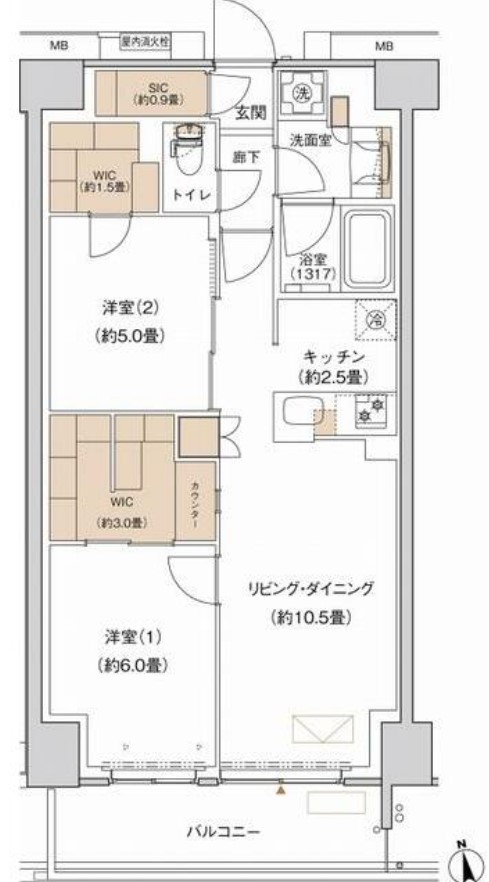 プライムネクサス大森北の間取り