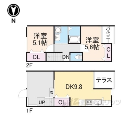 ＨＧＴ－Ｂａｓｅ守口の間取り