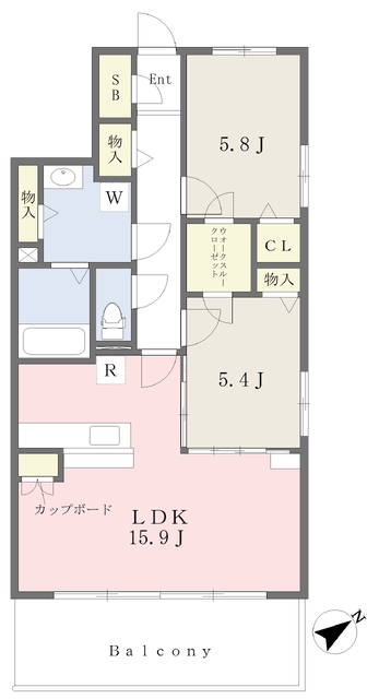 ソルレヴェンテセンダイの間取り