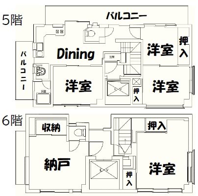 新宿区西新宿のマンションの間取り