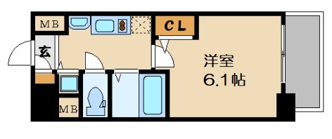 プレサンス天神橋ディオレの間取り