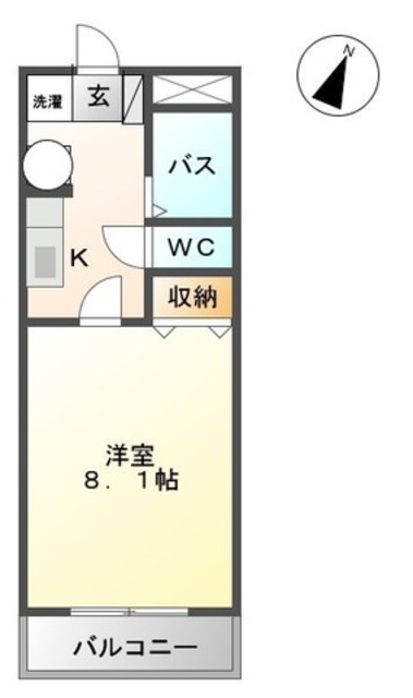 和歌山市毛見のマンションの間取り