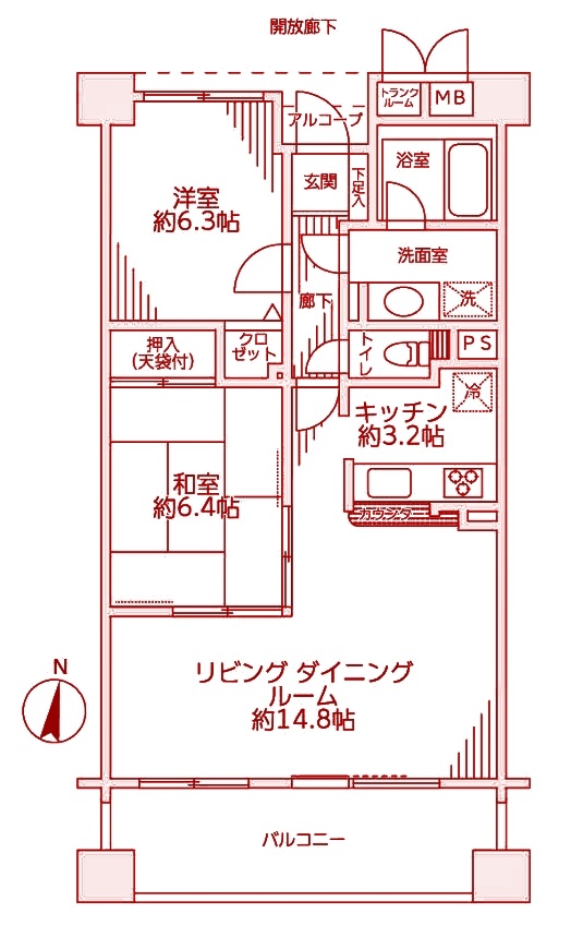 アール・ケープラザ三ツ沢IIの間取り