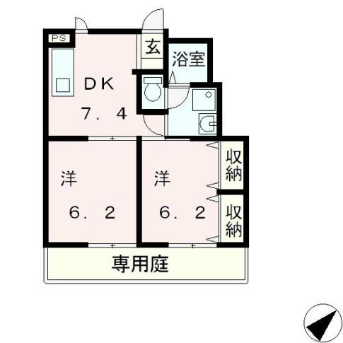 大津市千町のマンションの間取り