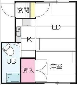 札幌市東区北二十条東のアパートの間取り