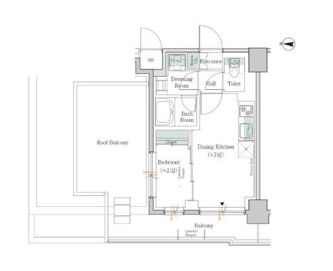 江東区亀戸のマンションの間取り