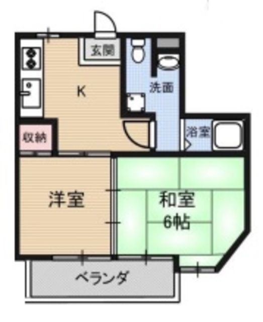 大阪市東淀川区大隅のマンションの間取り