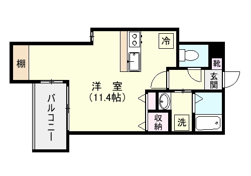 鹿児島市電谷山線 武之橋駅 徒歩4分 5階建 築18年の間取り写真