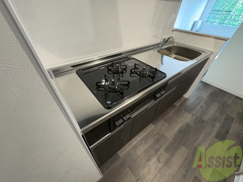 キッチン　清潔感がありお洒落なキッチンになっていました！