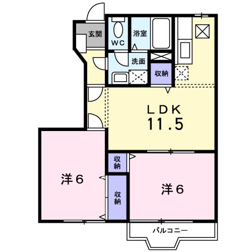 キャンディ ポップCの間取り写真