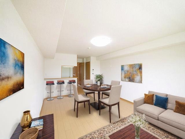 居室・リビング　CGで家具等を配置したもので家具等は含まれません