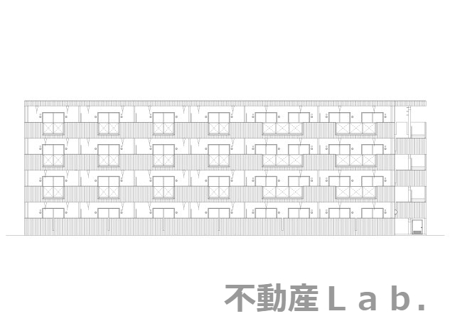 建物外観　※立面図です。