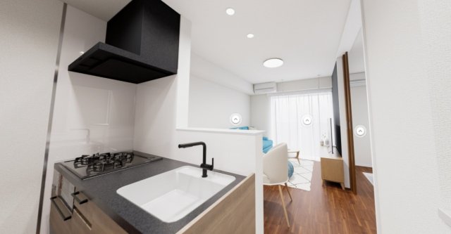 居室・リビング　イメージパースので実際とは異なります