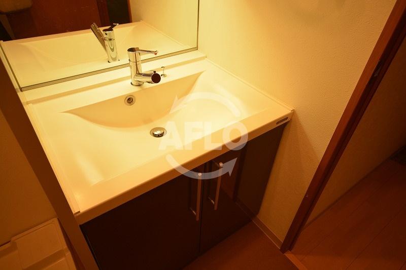 洗面設備　レインボーコート谷町五　洗面脱衣所