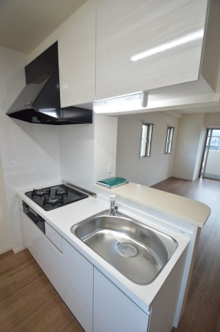 キッチン　システムキッチン３口