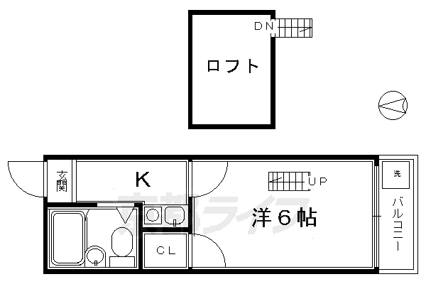 グローリーハイツ東福寺の間取り写真