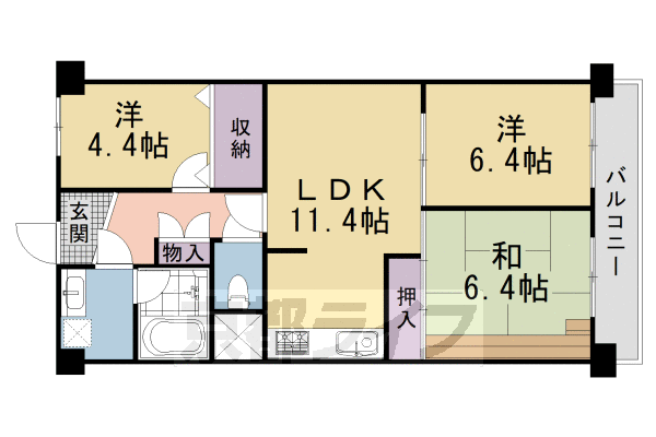 京都ロジュマン島町A棟の間取り写真