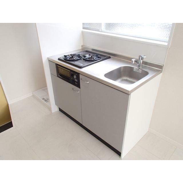 キッチン　２口ガスコンログリル付