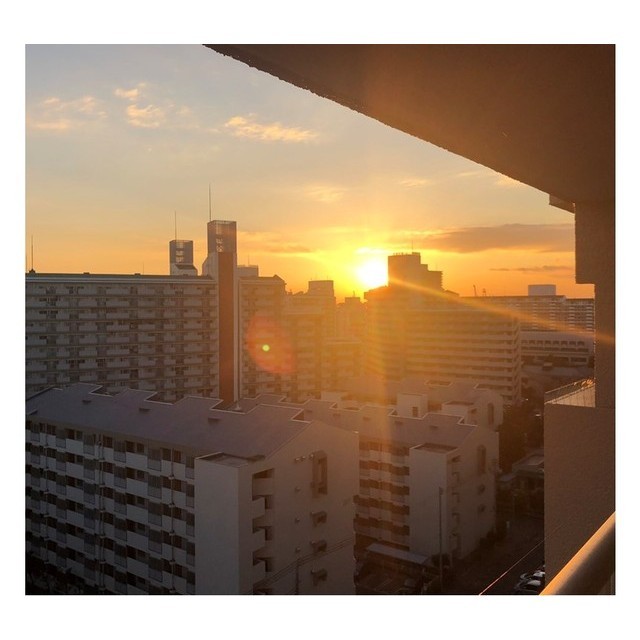 眺望　東側バルコニーからの朝日♪