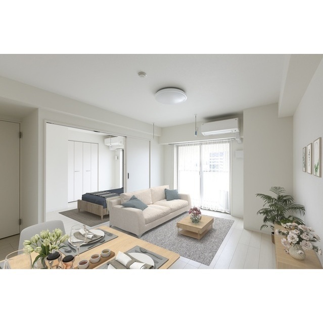居室・リビング　家具・調度品等はＣＧ加工です。実際の賃貸住居には含まれません