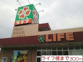 スーパー　ライフ様（スーパー）まで300m