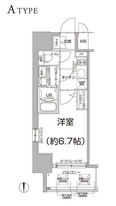 エスリード大阪上本町グリーズの間取り写真