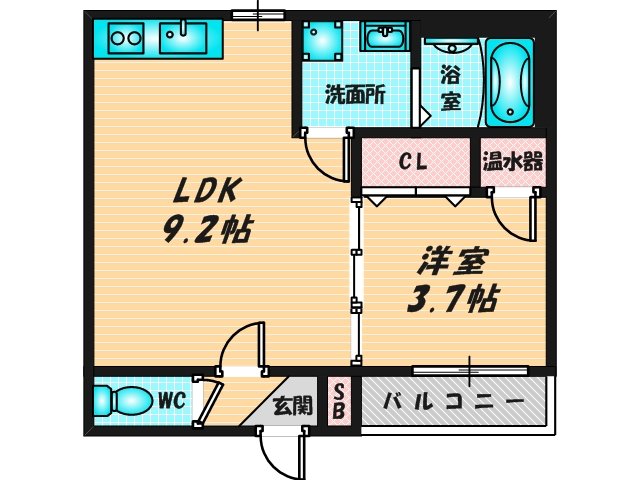 REPOS長瀬の間取り写真