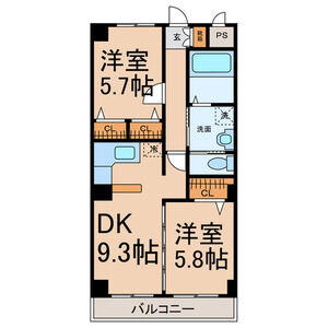 クレセール松岡2の間取り写真