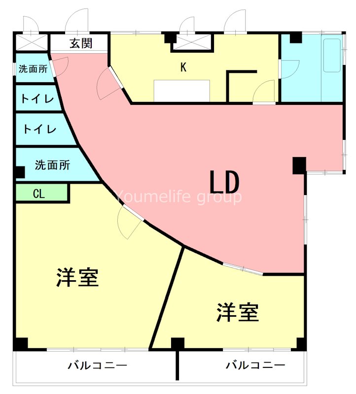 下大井マンションの間取り写真