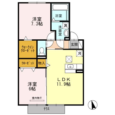 ハルトリーゲル Aの間取り写真