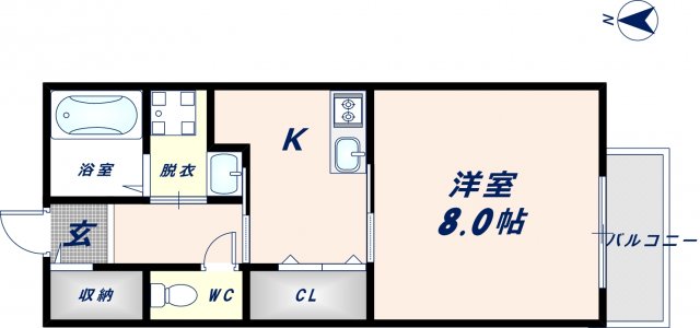 メゾンK B棟の間取り写真