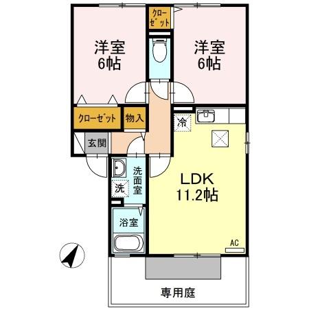 フォレスト Dの間取り写真