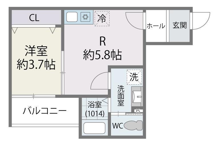 ジラフ姪浜駅前の間取り写真